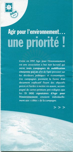 Agir pour l’environnement... (ca. 1997)