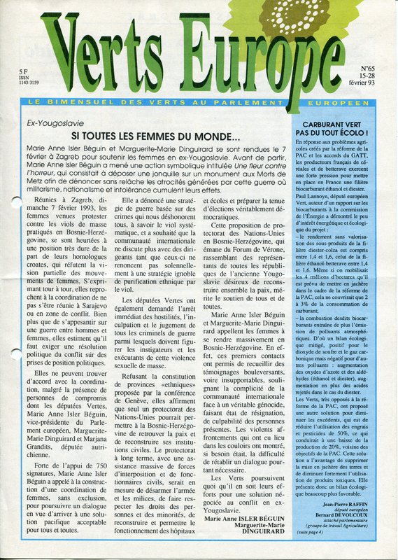 Verts Europe n°65 (1993)