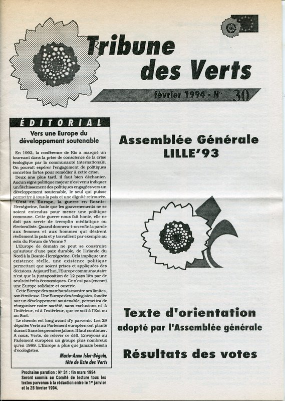 Tribune des Verts n°30 (1994)