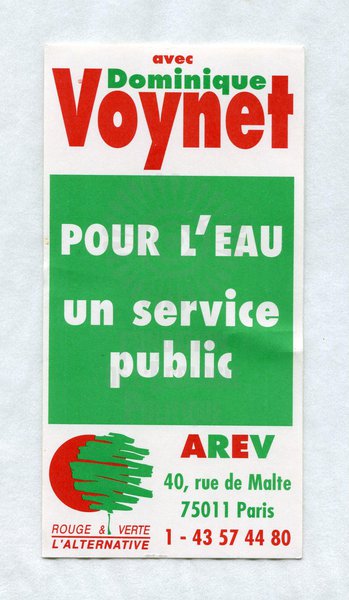 Pour l'EAU (présidentielle 1995)