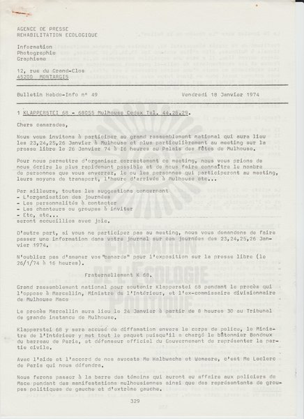 BULLETIN DE L'APRE N°49 (1974)