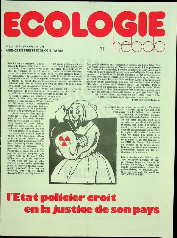ECOLOGIE HEBDO N°248 (1977)