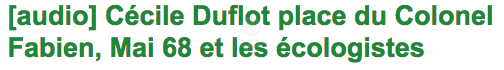 Intervention de Cécile Duflot sur Mai 68 (2008)