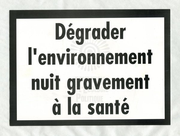 Dégrader l’environnement nuit gravement à la santé (2004)