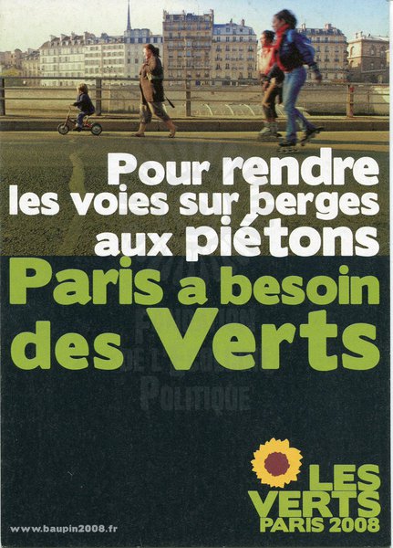 Pour rendre les voies sur berges aux piétons (municipales 2008)