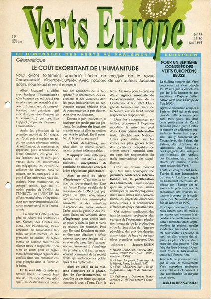 Verts Europe n°33 (1991)