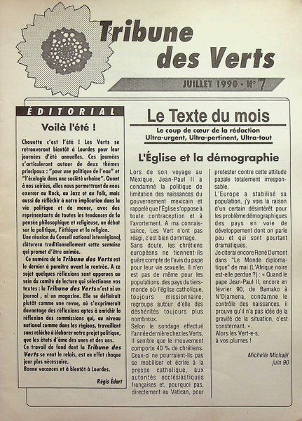 Tribune des Verts n°7 (1990)
