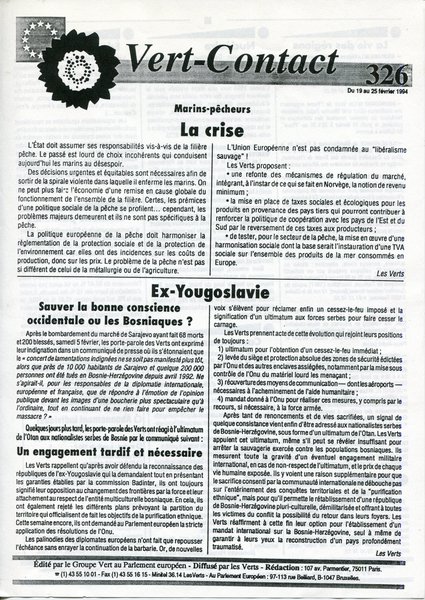 Vert-Contact n°326 (1994)