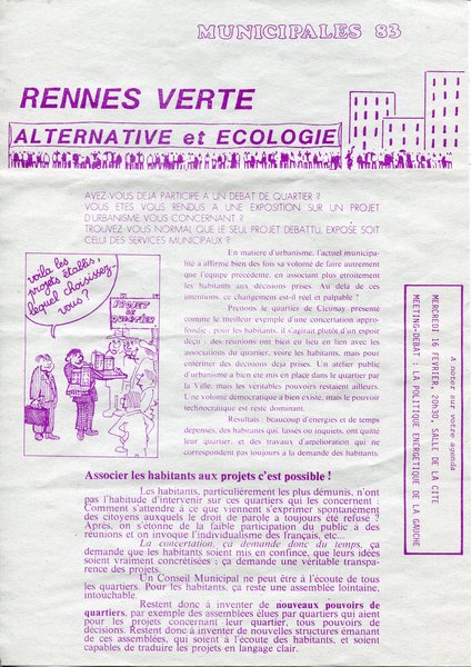RENNES VERTE (municipales 1983)