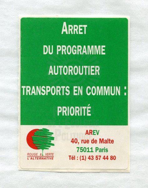 Arret du programme autoroutier (1989-1998)