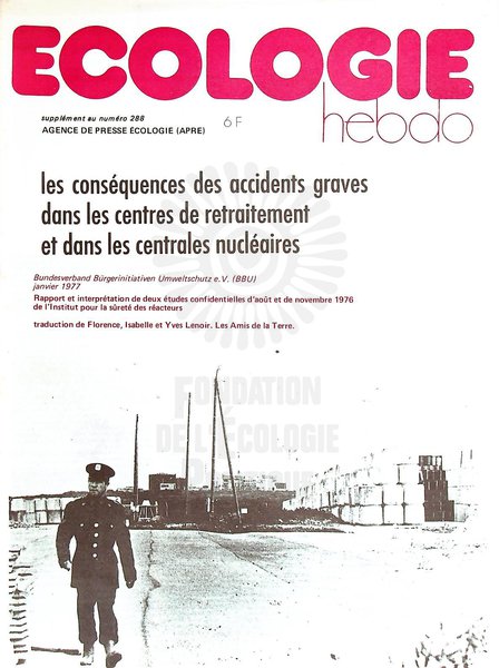 SUPPLEMENT ECOLOGIE INFOS N°288 (1978)