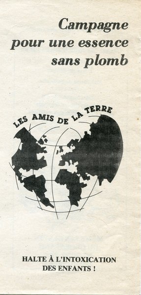 CAMPAGNE POUR UNE ESSENCE SANS PLOMB (1980-1990)