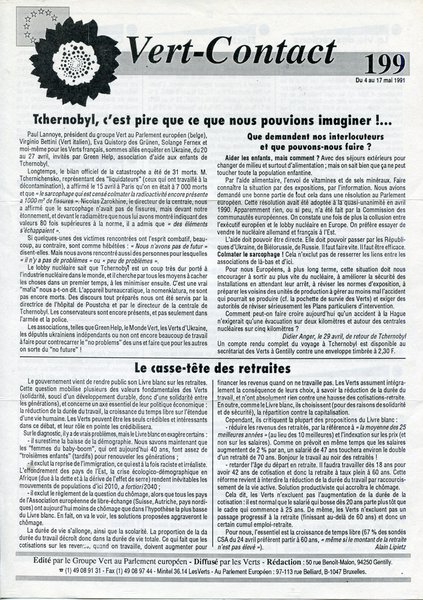 Vert-Contact n°199 (1991)