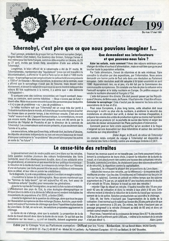 Vert-Contact n°199 (1991)