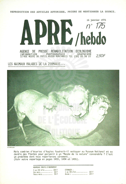 APRE HEBDO N°175 (1976)