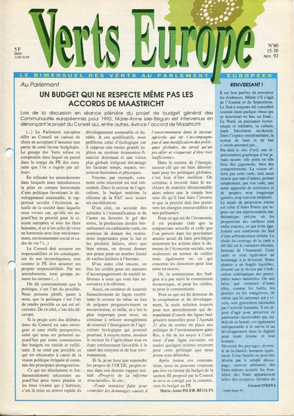 Verts Europe n°60 (1992)