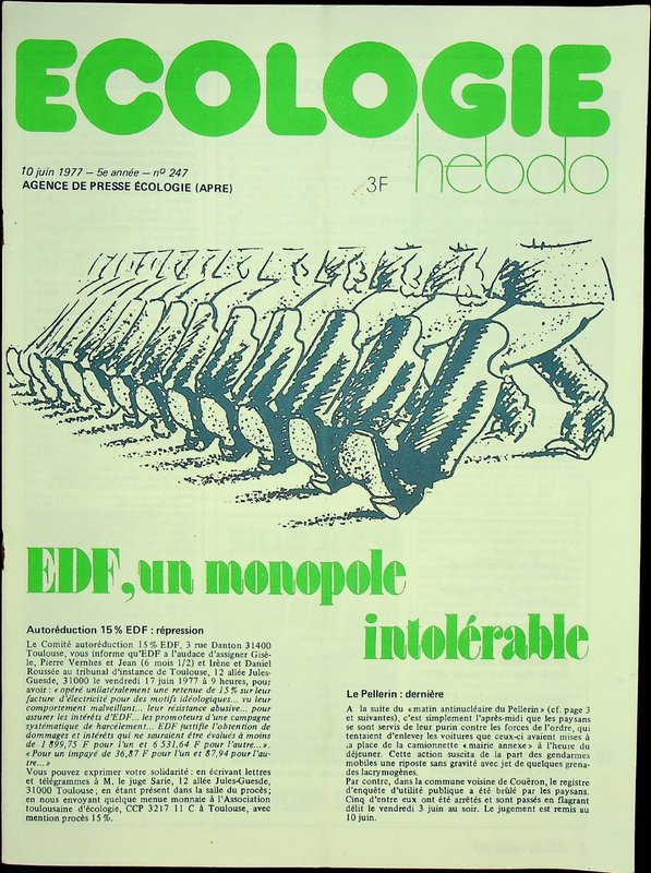ECOLOGIE HEBDO N°247 (1977)