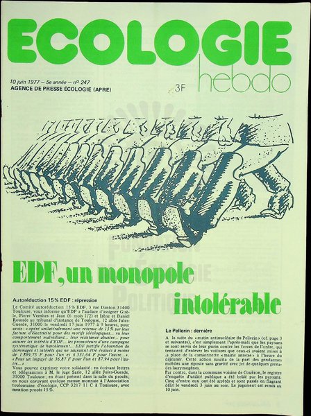 ECOLOGIE HEBDO N°247 (1977)