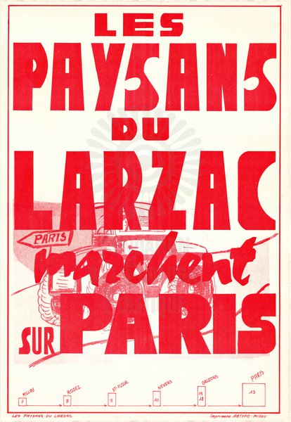 Les paysans du Larzac marchent sur PARIS (ca. 1970)