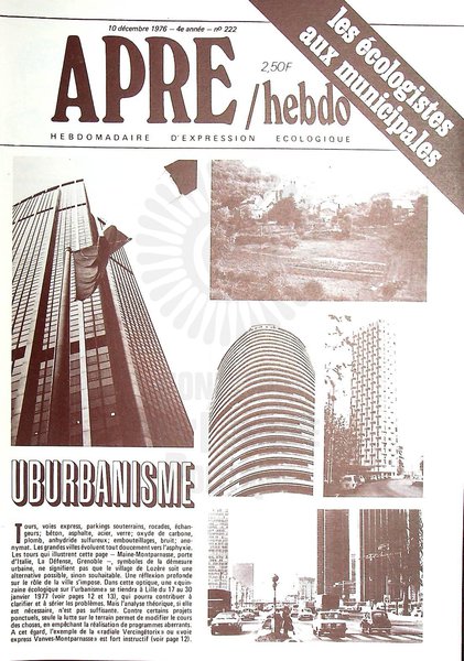 APRE HEBDO N°222 (1976)