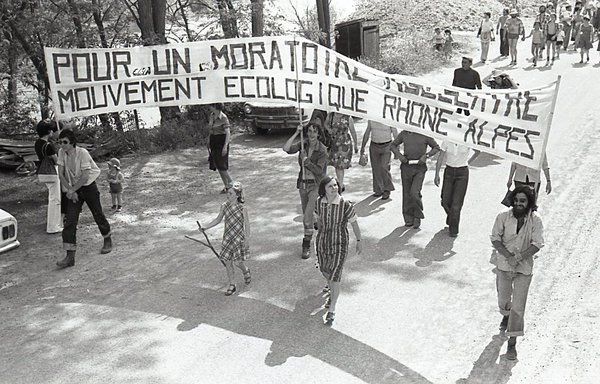 Manifestation contre le barrage de Villerest (1977)