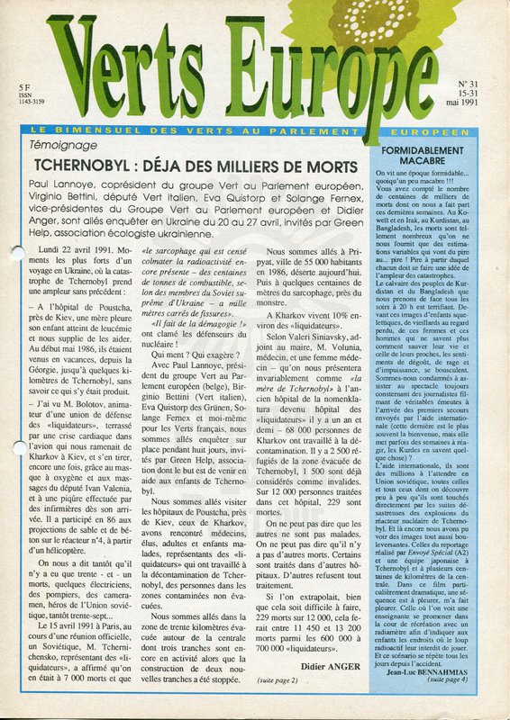 Verts Europe n°31 (1991)