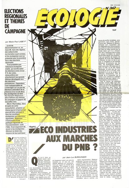 ECOLOGIE N°367 (1985)